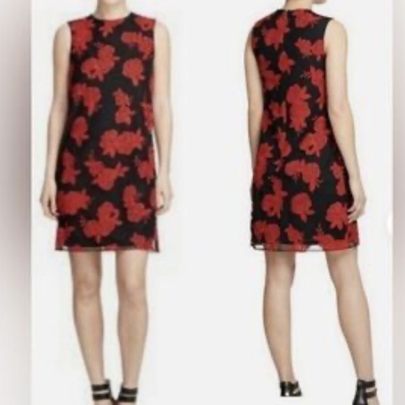 Donna Karan Dresses & Skirts - Donna Karan Black and Red‎ Floral  Dress- NWT. Retail 158